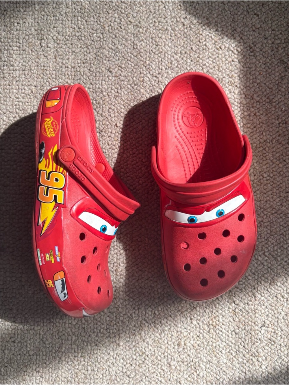 CROCS Red Lightning McQueen Kids' Clogs